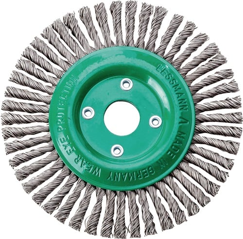 Lessmann Ronde borstel | gat d. 125 mm draaddikte 0,5 mm | RVS 6 mm | 15.000 omw/min | 1 stuk - 473801EZ 473801EZ