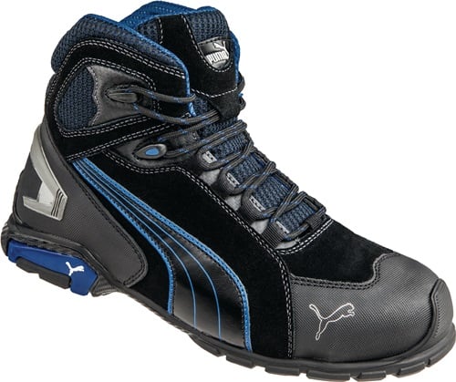 Puma Veiligheidslaars | maat 44 zwart/blauw | S3 SRC EN ISO 20345 | velours | 1 stuk - 63.225.0-44 63.225.0-44