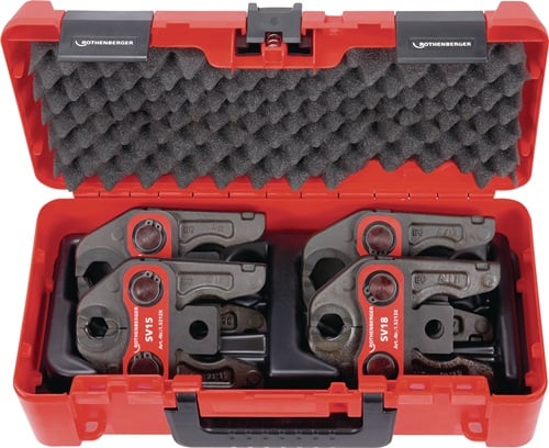Rothenberger Werkstukklemmen-set | 32 kN nom. wijdte 15-18-22-28 mm type SV | 1 stuk - 015060X - 015060X