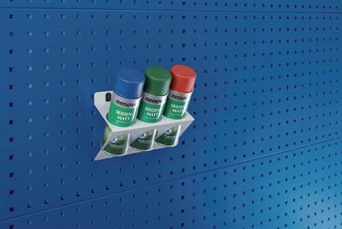 Bott Spuitbushouder | 3-voudig | breedte 225 mm d. max. 68 mm | passend voor geperforeerde platen | 1 stuk - 14021055.16V - 14021055.16V
