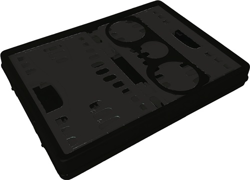 Lockweiler Vouwkrat | L485xB345xH230mm inhoud 35 l | met 2 grepen en flessenhouder | zwart-grijs | 1 stuk - 1023501100 1023501100