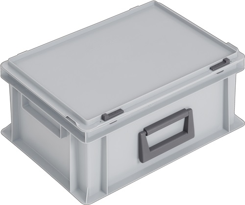 Lockweiler Kunststof koffer | L400xB300xH183 mm PP 1 greep | schuifsluiting grijs 14 l | 1 stuk - PC14-139. 214.110. 118 - PC14-139. 214.110. 118