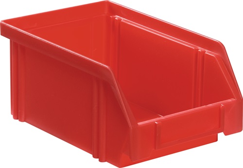 LA-KA-PE Magazijnbak | L160/140xB105xH75 mm | PS rood | 25 stuks - LK4 ROT LK4 ROT