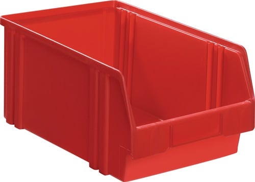 LA-KA-PE Magazijnbak | L290/266xB140xH130 mm | PS rood | 25 stuks - LK3A ROT LK3A ROT