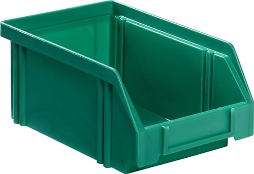 LA-KA-PE Magazijnbak | L160/140xB105xH75 mm | PS groen | 25 stuks - LK4 GRÜN LK4 GRÜN