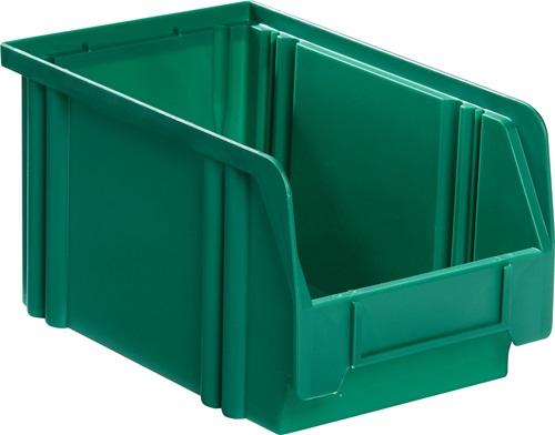 LA-KA-PE Magazijnbak | L230/200xB140xH130 mm | PS groen | 25 stuks - LK3 GRÜN LK3 GRÜN