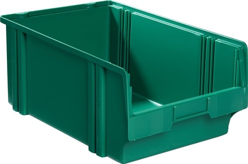 LA-KA-PE Magazijnbak | L500/450xB300xH200 mm | PS groen | 8 stuks - LK1B GRÜN LK1B GRÜN
