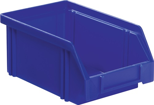 LA-KA-PE Magazijnbak | L160/140xB105xH75 mm | PS blauw | 25 stuks - LK4 BLAU LK4 BLAU