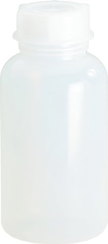 Hunersdorff Fles met wijde hals | totale hoogte 205 mm totaal d. 95 mm | polyethyleen (LDPE) natuurlijke kleuren | vulopening d. 50 mm | inhoud 1.000