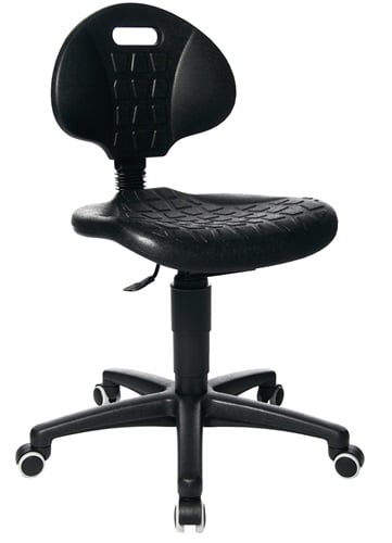 Topstar Werkdraaistoel | wielen | polyurethaanschuim zwart | 410-540 mm | 1 stuk - 72220 PUOH 72220 PUOH