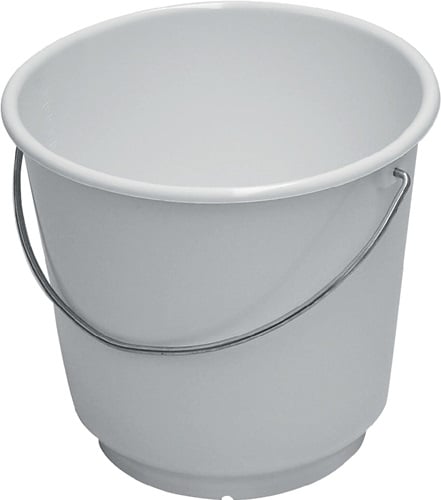 Lockweiler Emmer | 20 l polyethyleen wit | geschikt voor levensmiddelen | d. 370 mm | hoogte 330 mm | 1 stuk - 101022001 101022001