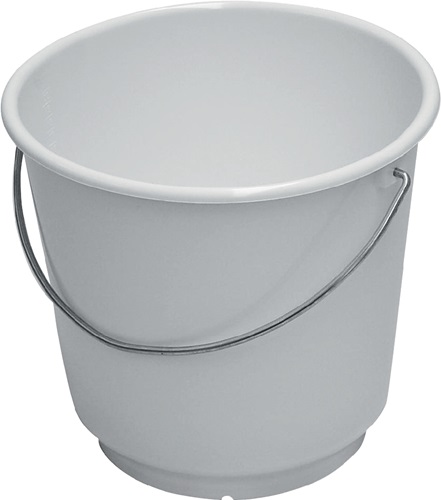 Lockweiler Emmer | 15 l polyethyleen wit | geschikt voor levensmiddelen | d. 330 mm | hoogte 300 mm | 1 stuk - 101021501 101021501