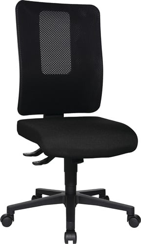 Topstar Bureaudraaistoel | met synchroontechniek | zwart/zwart 460-560 mm | zonder armleuningen draagvermogen 110 kg | 1 stuk - OX1000 G200 OX1000