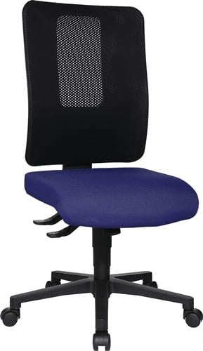 Topstar Bureaudraaistoel | met synchroontechniek | zwart/blauw 450-550 mm | zonder armleuningen draagvermogen 110 kg | 1 stuk - OX1000 G260 OX1000