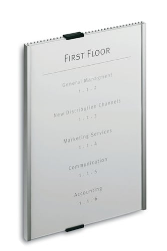 Durable Deur-/infobord | B210xH297mm | controlevenster acryl | achterdeel aluminium | 1 stuk - 480623 480623