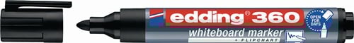 Edding Whiteboardmarker | zwart | streepbreedte 1,5-3 mm ronde punt | 10 stuks - 4-360001 4-360001