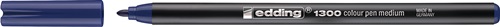Edding Viltstift | blauw | streepbreedte 2 mm ronde punt | 10 stuks - 4-1300003 4-1300003