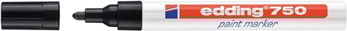 Edding Lakmarker | zwart | streepbreedte 2-4 mm ronde punt | 10 stuks - 4-750001 4-750001