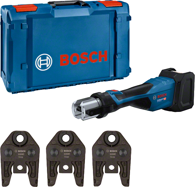 Bosch Blauw GPT 18V-32 Accu Perstang | 3x Persbekken TH | In XL-Boxx 06019M2104