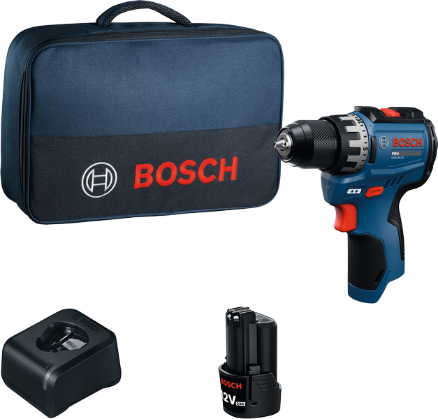 Bosch Blauw GSR 12V-31 Accu schroefboormachine 12V | 1x GBA 12V 2,0Ah + GAL 12V-20 | In tas - 06019S6012