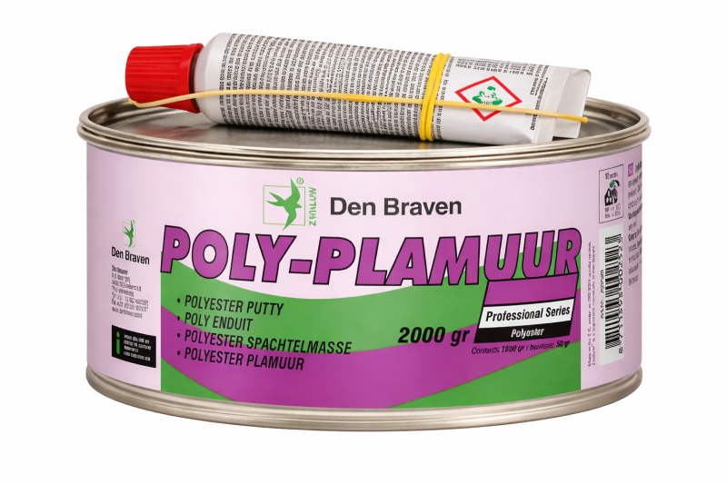 Den Braven Zwaluw PolyPlamuur | 2-componenten Plamuur | 2 kg | Wit - 200580