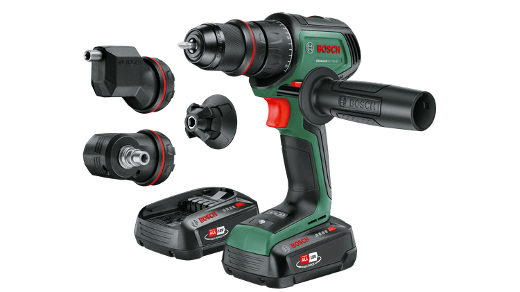 Bosch Groen AdvancedDrill 18V-80 QuickSnap Accuschroefboormachine | 45-min. lader (AL 18V-44) en 2x 18 V Li-Ion accu&apos;s (2 5 Ah)) 06039E2004