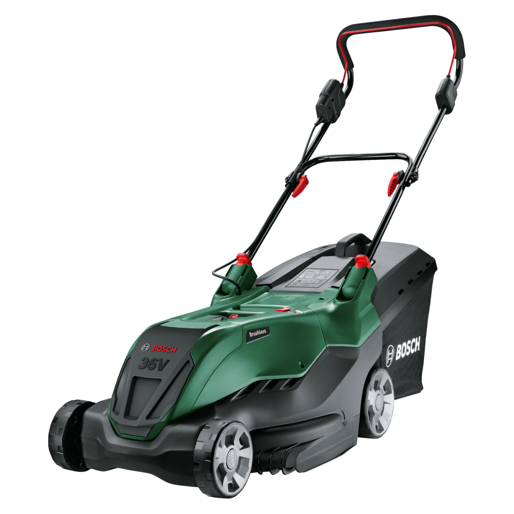Bosch Groen Accumaaier AdvancedRotak 36V-40-650 | 1 x 36 V Li-Ion accu 4,0 Ah accu + AL 36V-20 lader | opvouwbare opvangbak 06008B9F00