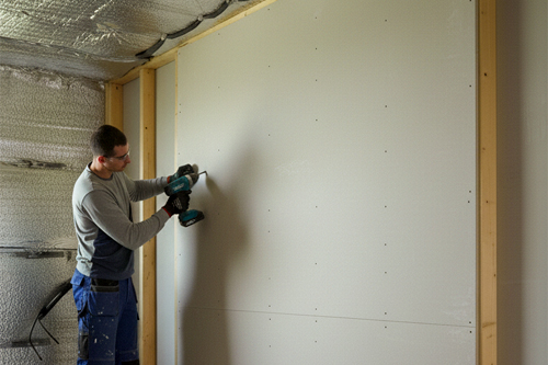 Stap 5: De gipsplaten plaatsen