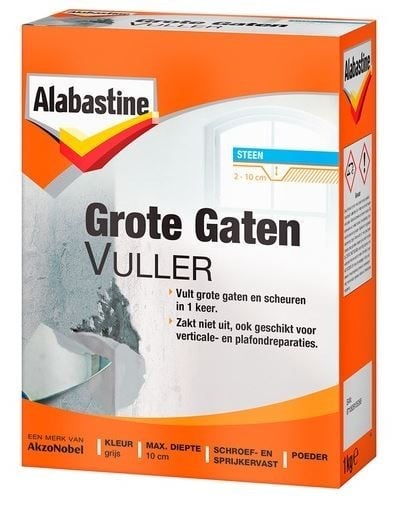 Alabastine grote gatenvuller poeder grijs 1 kg