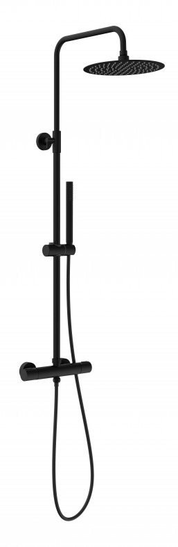 Schütte AQUADUCT Hoofddouche-Set | Thermostatische mengkraan | Mat zwart - 60074