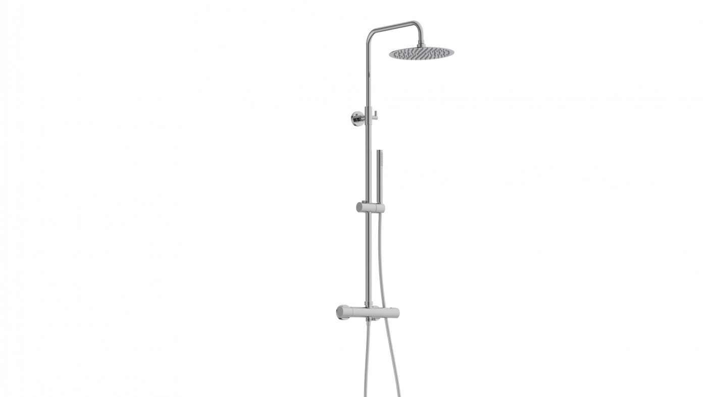 Schütte AQUADUCT Hoofddouche-Set | Thermostatische mengkraan | Chroom - 60044
