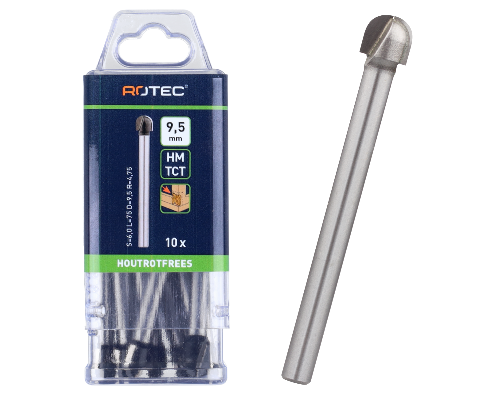Rotec HM Houtrotfrees | SILVER-LINE | d2=6/ø9,5 - 270.0112 afbeelding