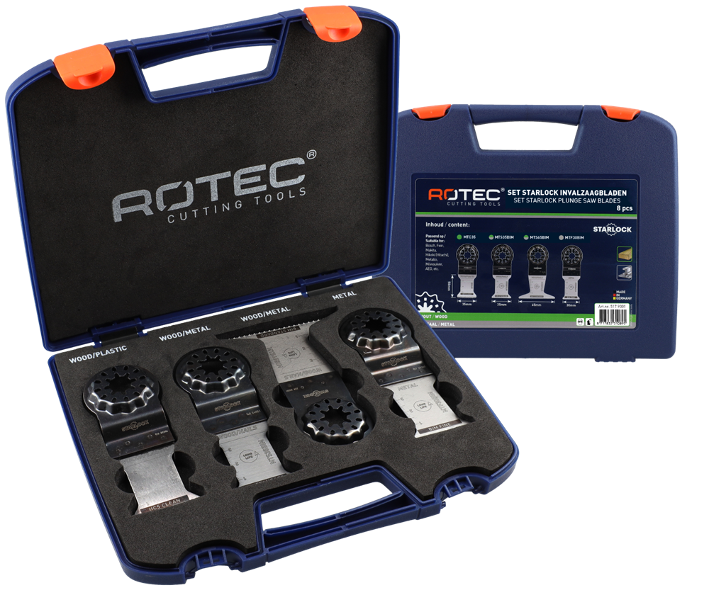 Rotec Starlock Multitoolzaagbladen | 517-Allround Set | 8-Delig - 517.9001 afbeelding