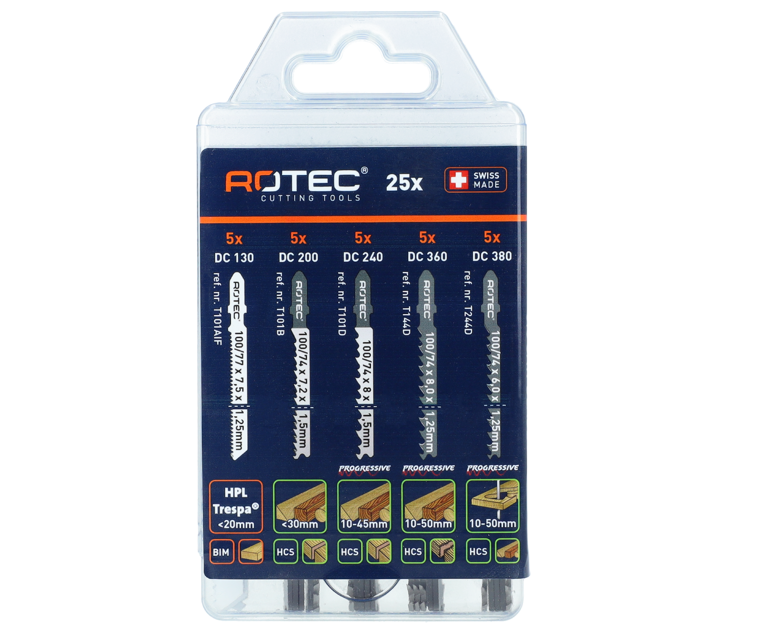 Rotec Decoupeerzaagbladen-set type '520' | 25-delig | 5x5 - 520.9000