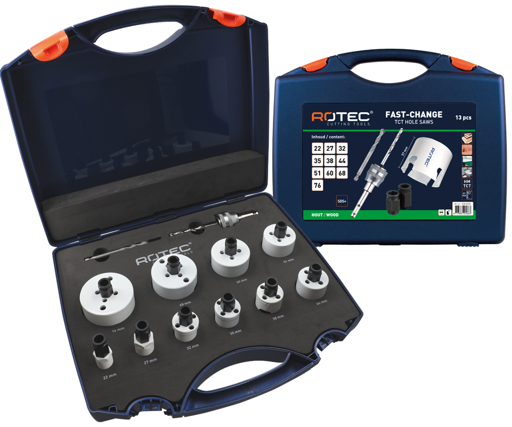 Rotec Gatzagenset FC '528 - Elektricien' | SDS-plus | 13-dlg. | Ø22-76 - 528.5205