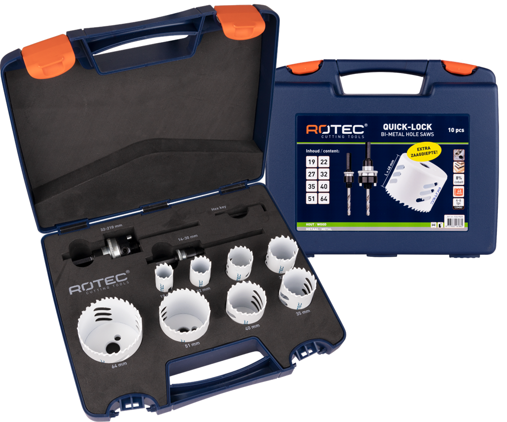 Rotec Gatzagenset '533 - Loodgieter' | 10-Dlg. - Ø19-64 - 533.9505