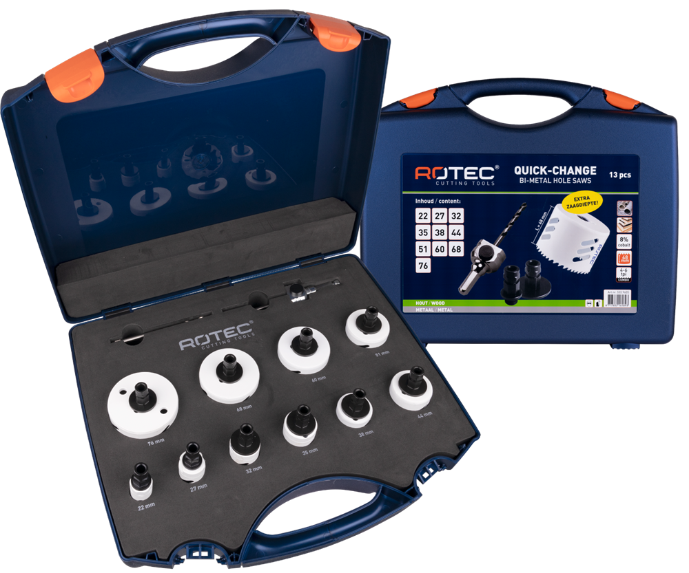 Rotec Gatzagenset Qc '533 - Elektricien' | 6-Knt 11 | 13-Dlg. - Ø22-76 - 533.9605 afbeelding