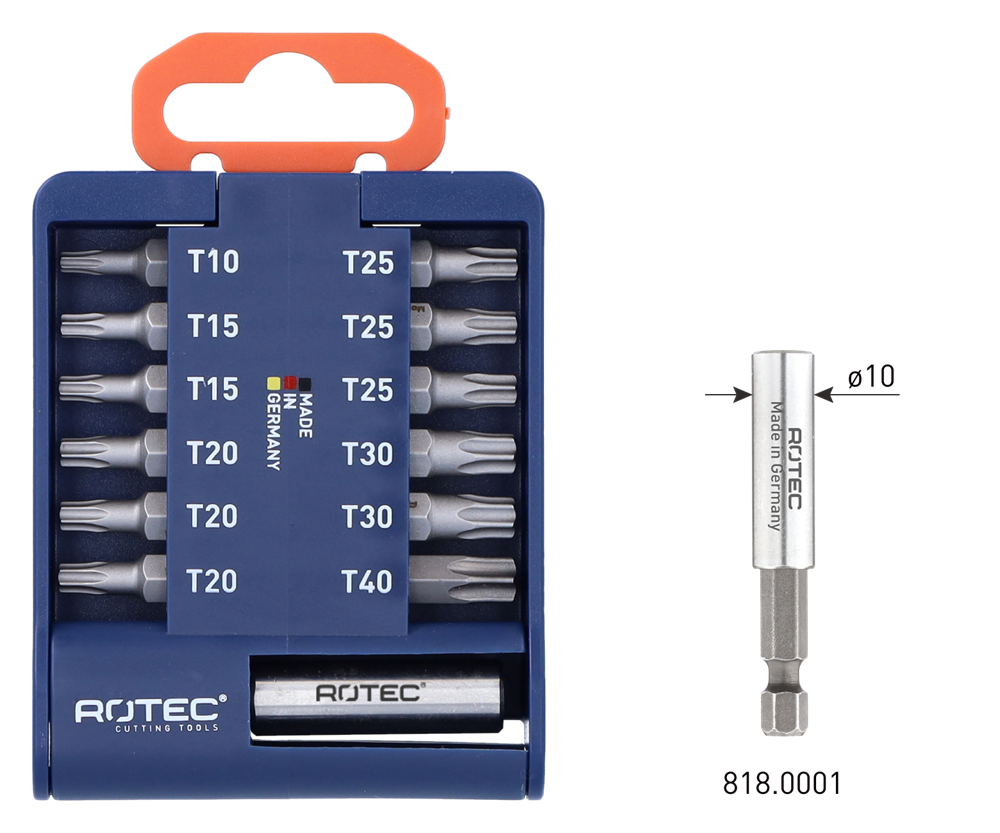 Rotec Bit-set | BASIC | Incl. bithouder | Bits TX | 13-delig - 825.0110