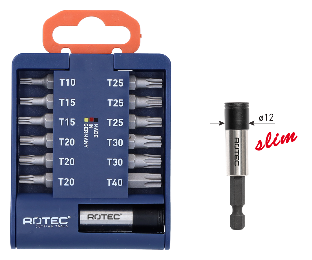 Rotec Bit-set | BASIC | Incl. bithouder 'SLIM' | Bits TX | 13-delig - 825.0111