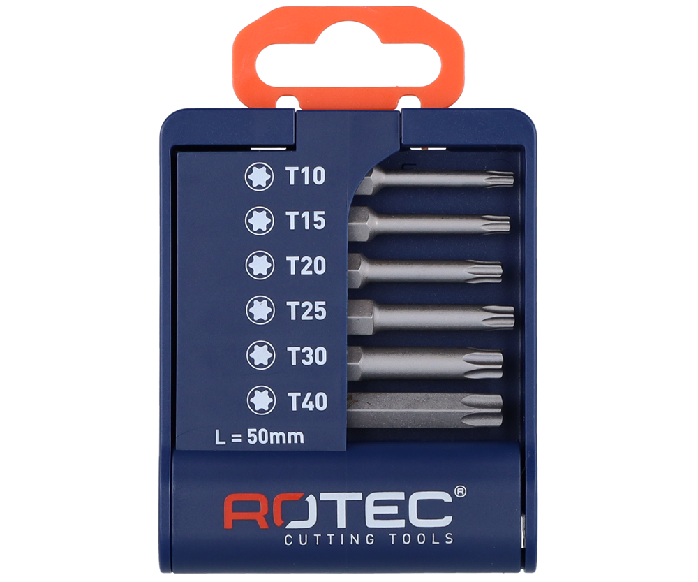 Rotec Bitset | 6-delig | E6.3 x 50mm | TORX - 825.0130