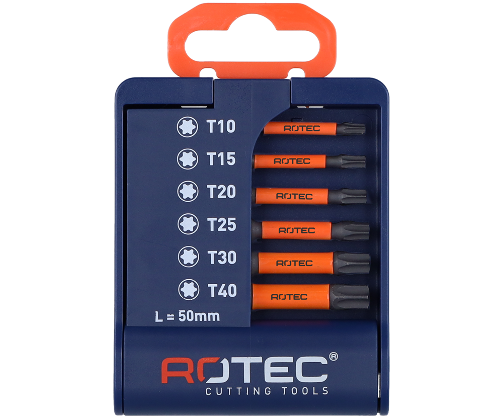 Rotec Bitset | IMPACT | 6-delig | E6.3 x 50mm | TORX - 825.0140