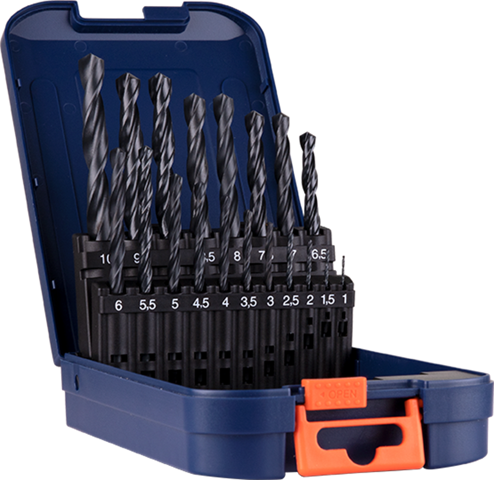 Rotec Spiraalborenset | 100 | DIN 338 | Type N | 19-dlg | ø1-10 ABS - 900.0019K