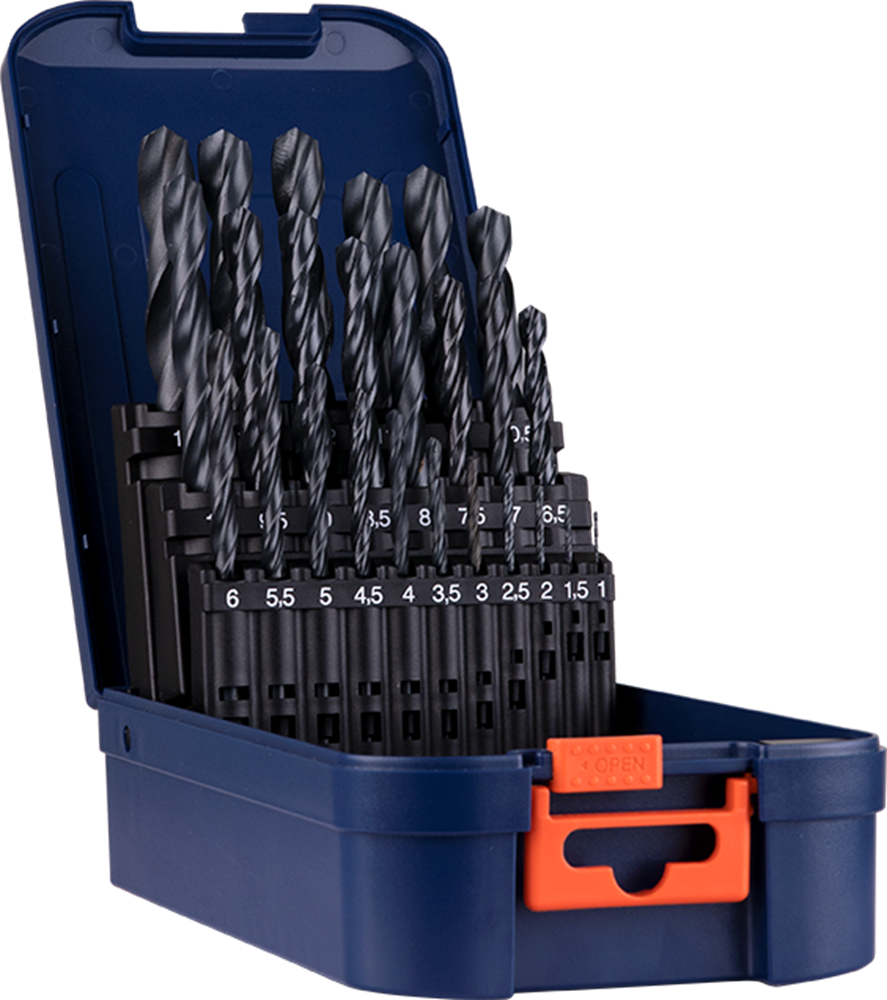 Rotec Spiraalborenset | 100 | DIN 338 | Type N | 25-dlg | ø1-13 ABS - 900.0025K