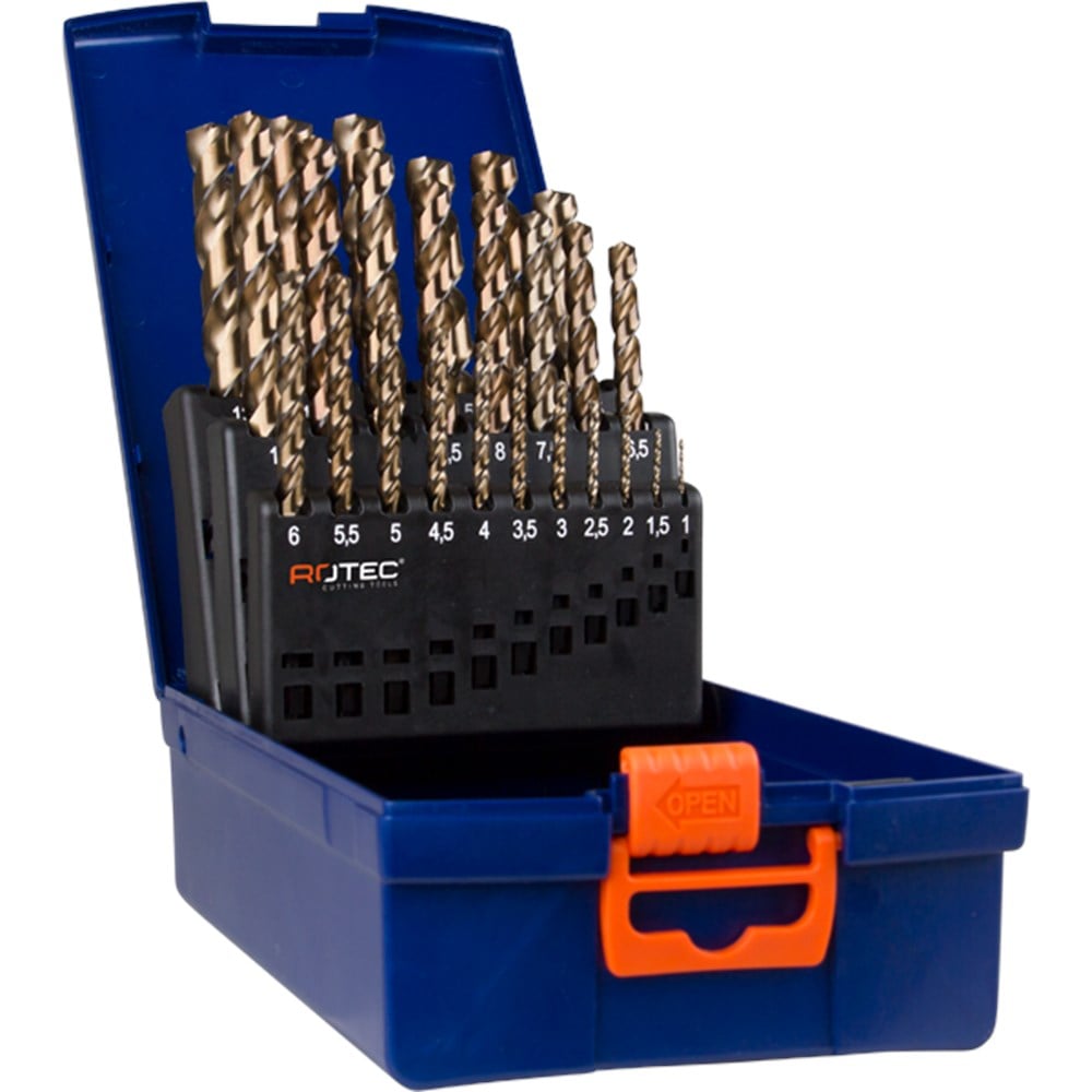 Rotec Spiraalborenset '107', DIN338, UNI-3, 25-dlg, ø1-13 ABS - 900.0057K - 900.0057K