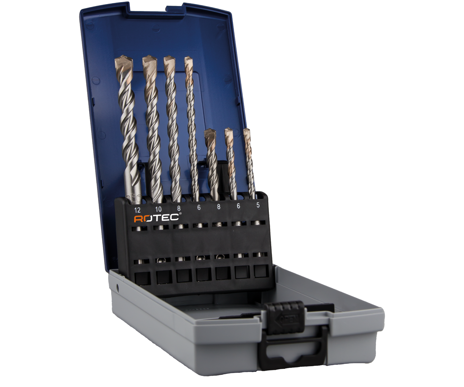 Rotec Hamerborenset | SDS-plus | V-Breaker | in ABS-cassette | 7-dlg. - 900.1010K