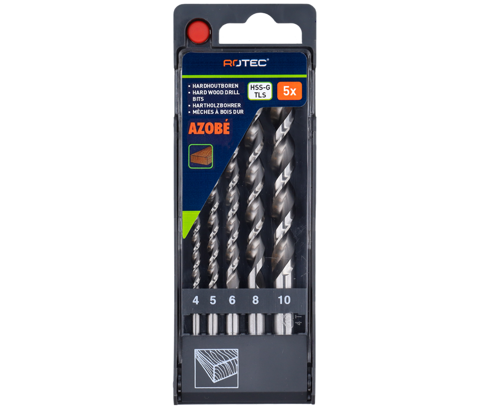 Rotec Houtspiraalborenset | 262 | DIN 338 | TLS | 5-dlg | ø4-10 - 900.1055