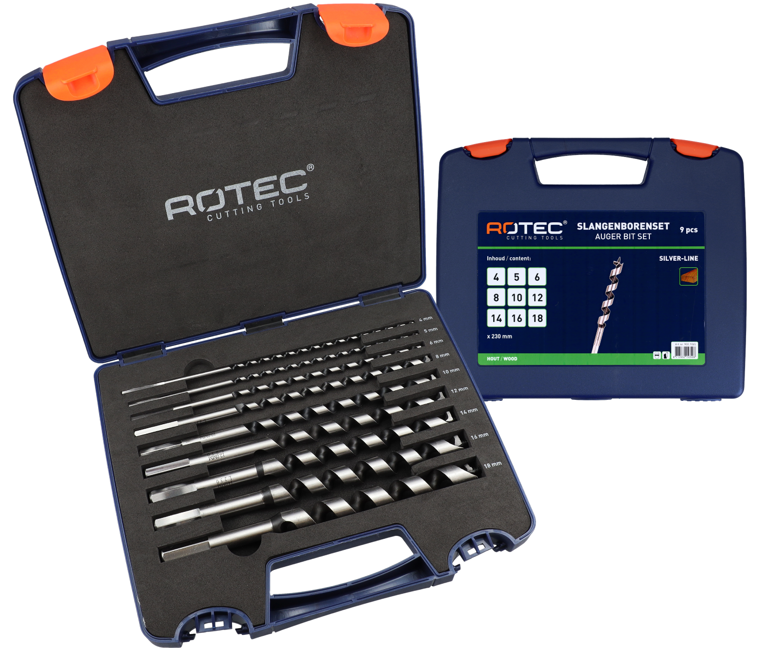 Rotec 900.1065 9-dlg. Slangenborenset type &apos;240&apos; ø4-18 x 230 mm 900.1065