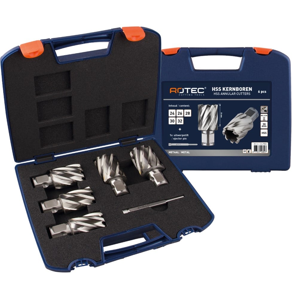 Rotec HSS Kernborenset SILVER-LINE '536W', WLD 19, 6-dlg, ø24-32 - 5369006 - 536.9006
