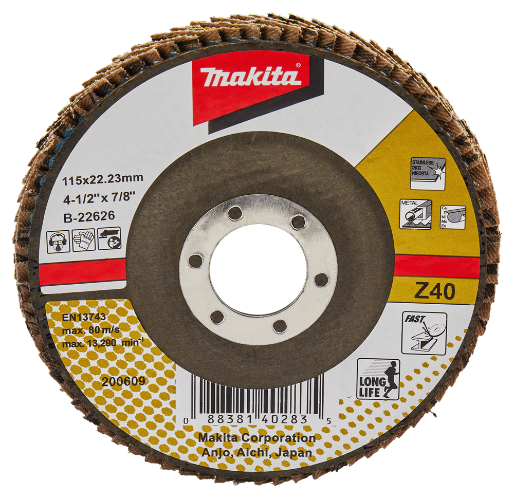 Makita Accessoires Lamellenschuurschijf 115mm Z40 - B-22626 B-22626