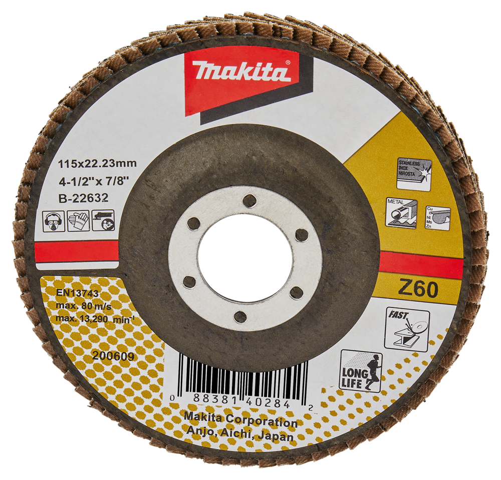 Makita Accessoires Lamellenschuurschijf 115mm Z60 - B-22632 B-22632